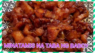 Minatamis na taba ng Baboy  Sinamit Ilokano recipe [upl. by Enelyt]