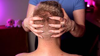 SCALP Scratching ASMR Head Nape amp Scalp Sounds No Talking [upl. by Enoved5]