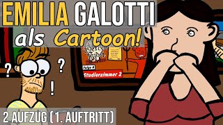 Emilia Galotti Lessing als Cartoon 2 Aufzug 1 Auftritt [upl. by Battista]