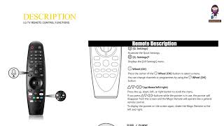 LG TV Remote Control Functions Magic Remote Owners Manual [upl. by Einnahpets]