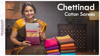 Chettinad Cotton Sarees by Prashanti  18 November 2021 [upl. by Eelitan]