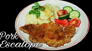 Pork Escalope  How to make Breaded Pork chop [upl. by Noll]