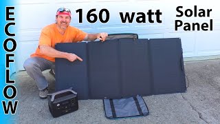 1 EcoFlow SOLAR PANEL 160 Watt waterproof FOLDABLE portable prepper survivalist best buy top rated [upl. by Dygert]