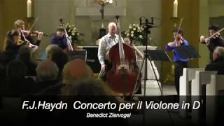 FJ Haydn Cello Concerto in C arr by Benedict Ziervogel for double bass in D live in Oldenburg [upl. by Goldi]