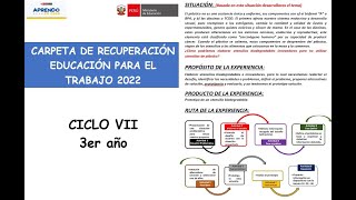 CARPETA DE RECUPERACION EPT 3RO 4TO Y 5TO [upl. by Addy155]