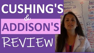 Cushings and Addisons Nursing  Addisons Disease vs Cushings Syndrome Nursing  Endocrine NCLEX [upl. by Ahtekal804]