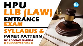 HPU LLB LAW Entrance Exam  Paper Pattern amp Syllabus For HPU LLB Entrance Exam [upl. by Bathulda]