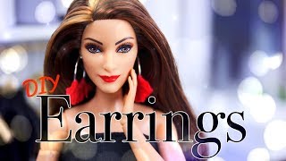 DIY  How to Make EASY Doll Earrings  Quick Craft [upl. by Joaquin]