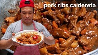 Pork Ribs Caldereta Recipe [upl. by Eniamzaj]