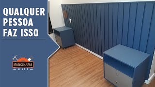 Como fazer um painel de MDF frisado ou ripado [upl. by Faso905]