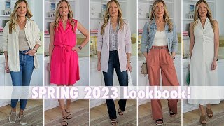 12 Outfit Ideas for Spring 2023 Casual to Dressy for Over 40 50 amp 60 [upl. by Katinka960]