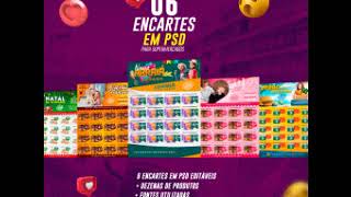 PACK DE ENCARTES PARA SUPERMERCADOS EDITÁVEIS  TEMPLATES NOVOS  ARQUIVO DIGITAL [upl. by Arahc433]