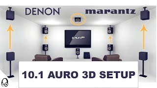 101 AURO 3D SETUP  Denon  Marantz  Internal amp External Amps  Hardware amp Software [upl. by Ailemac]