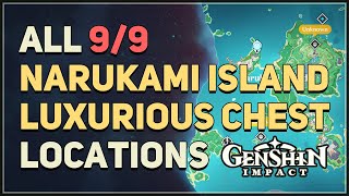 All 9 Narukami Island Luxurious Chest Locations Genshin Impact [upl. by Evie]