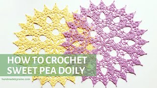 How To Crochet Easy Floral Doily Coaster [upl. by Eastlake]