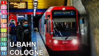 🇩🇪 Cologne UBahn  Stadtbahn  All the Lines  Stadtbahn Köln  Alle Linien 2022 4K [upl. by Meter]