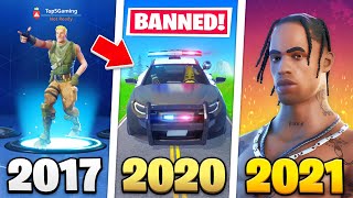 20 Things BANNED in Fortnite [upl. by Laeira97]