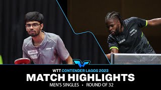 Manav Vikash Thakkar vs Olajide Omotayo  MS R32  WTT Contender Lagos 2023 [upl. by Ocinom]