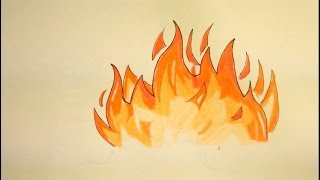 How To Draw FlamesFireEasyStep By StepFor BeginnersOn A CarWith Pencil [upl. by Balbur]