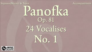 Panofka Op81 24 Vocalises No1 Soprano Mezzo amp Tenor [upl. by Mirabel]