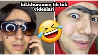 liilkhuramov  Ozbek tik tokeri ijrosida daxshat videolar🔥🤣 [upl. by Alamap]