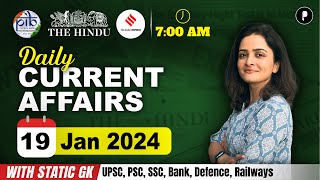 19 January Current Affairs 2024  Daily Current Affairs  Current Affairs Today [upl. by Niwroc805]