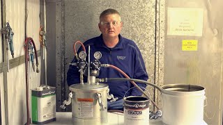 Using a pressure pot with Diamond Vogel Industrial Liquid Coatings [upl. by Eloci]