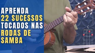 22 MÚSICAS  AULA DE CAVAQUINHO COM DESENHO DOS ACORDES [upl. by Aretse590]