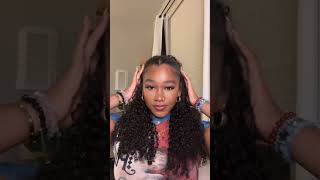 Natural Curly Hairstyle Tips Clip Ins Hair Extension Install protectivestyles [upl. by Lehar507]