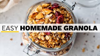 GRANOLA  how to make homemade granola on the stovetop in 15 minutes [upl. by Sibylla807]