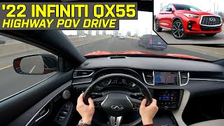 SAFETY amp DRIVING ASSIST TEST 2022 Infiniti QX55 Sensory  Highway POV Test Drive [upl. by Mendez]