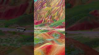 Colorful mountains colorful Danxia landform National Geopark Zhangye China 中国•张掖七彩丹霞国家地质公园 [upl. by Vincenta175]