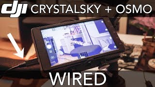 DJI CrystalSky WIRED connection to Osmo Stability test  REVIEW [upl. by Ander]