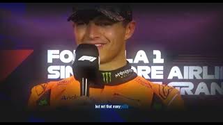 DRAMATIC PostQualifying Interview with Lando Norris Max Verstappen and Lewis Hamilton in Singapore [upl. by Darsey482]