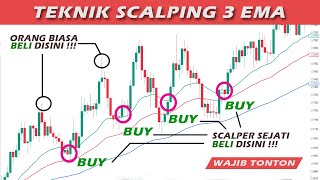 Strategi Scalping Profit Konsisten Winrate Tinggi 2024  Rahasia Teknik 3 EMA Paling Mudah [upl. by Aizahs]