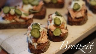 Brotzeit  Räucherlachs Schnittchen Crostini  Episode 49 [upl. by Lavoie]