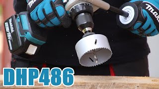 NEW Powerful brushless cordless drill Makita DHP486 short test [upl. by Drye1]