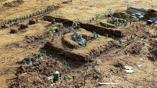 Army MenThe trenches stopmotion plasticarmymen Green vs Grey [upl. by Hillinck]