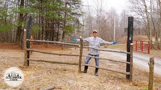 Making Rustic Wood Fence From Black Locust [upl. by Bucella]