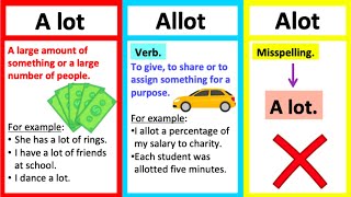 A LOT vs ALLOT vs ALOT 🤔 Whats the difference  Learn with examples [upl. by Aicilihp460]