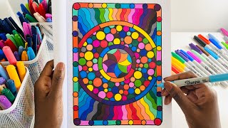 Satisfying Rainbow Splash Coloring in Relaxing amp Soothing Abstract Art 🌈 ASMR [upl. by Weissmann]