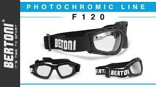 F120A Photochromic Motorcycle Goggles Extreme Sports Sunglasses Powersports Goggles Antifog Lens [upl. by Arikahc]