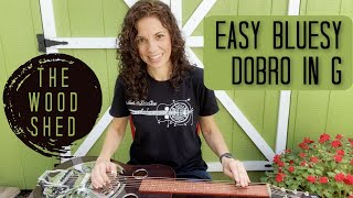 Beginner DOBRO LESSON  G blues Darlin Corey [upl. by Leasa]