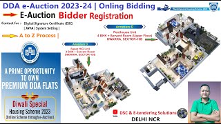 DDA e Auction 202324  DDA Bidder Registration amp Live e Auction Bidding Full Process  dda2023 [upl. by Bever]