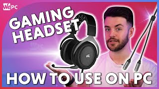 How to get Microphone and Sound from Single 35mm Headsets use gaming headset on PC [upl. by Sabas]