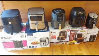 Comparing 5 Air Fryer Sizes  6 qt 5 qt 4 qt 3 qt 2 quart [upl. by Orwin]