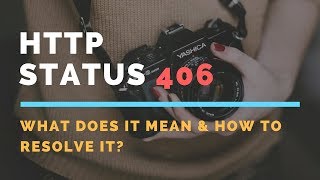 Spring Tutorial What is Http Status 406  Not Acceptable amp How to resolve it [upl. by Whipple]