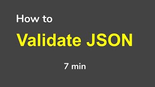 JSON Beginner Tutorial  How to validate JSON [upl. by Atiroc633]