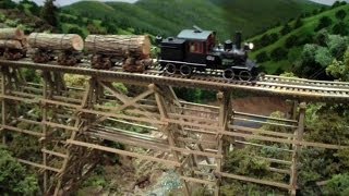 Yosemite Short Line  On30 Scale Train Layout  Bachmann Heisler  OS West 2014 [upl. by Lazos990]