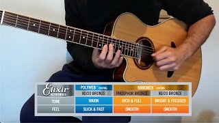 Elixir Strings  Phosphor Bronze vs 8020 Nanoweb vs Polyweb [upl. by Bryan]